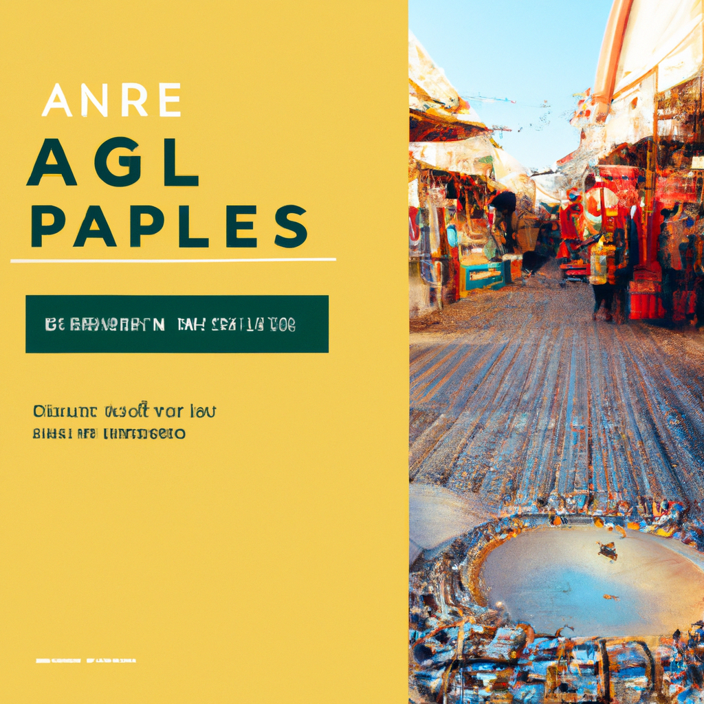 Vibrant open market alley with pins marking recommended stalls